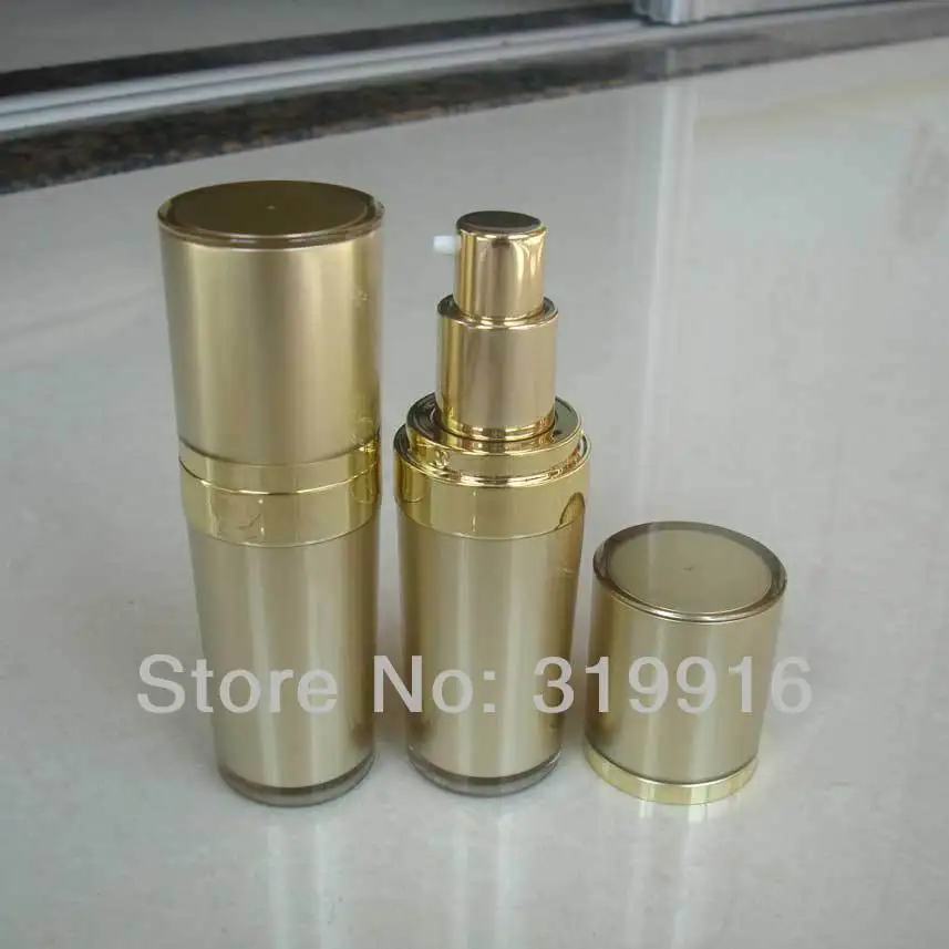 15ml X 24 luxury gold acrylic slanting round lotion cream jar cosmetic