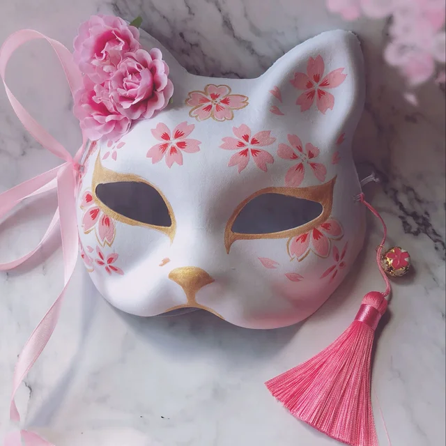 Japanese Fox Mask Hand-painted Cat Mask Cosplay 4