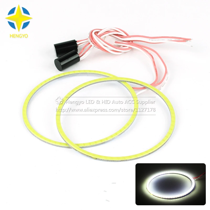 

2x Angel Eyes Led COB Halo Ring Car DRL Daytime Running Lights 60 70 80 90 100 110 120mm Motorcycle Headlight Fog Light Driving