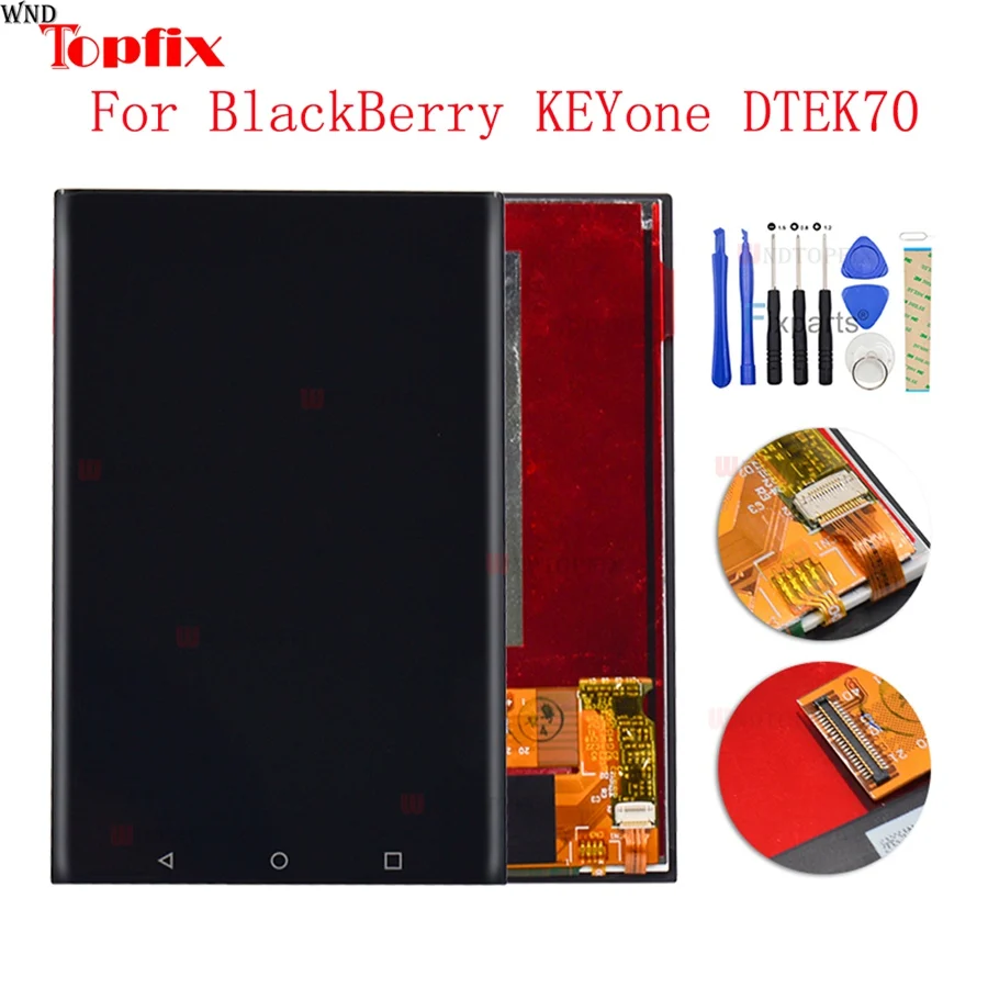 4 5 &quotдля BlackBerry Keyone DTEK70 100% протестированный ЖК-дисплей сенсорный экран дигитайзер