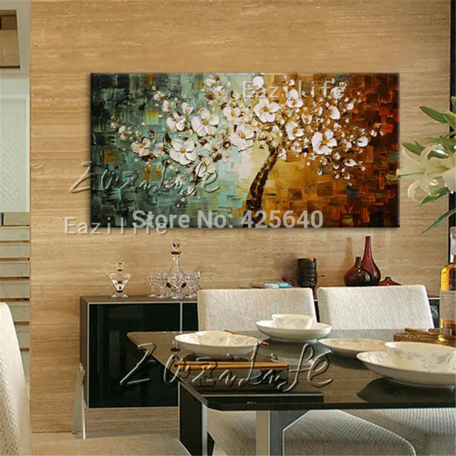 Baum rot gold blume Malerei hand bemalte leinwand ölgemälde 3D ... Baum rot gold blume Malerei hand bemalte leinwand ölgemälde 3D ...
