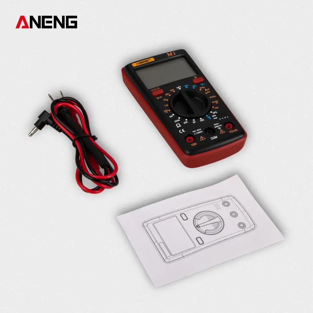 

Hot sale M1 DC/AC Voltage Current Resistance LCD Digital Multimeter Tester meter Voltmeter Ohm Portable Voltage meter RICHMETERS