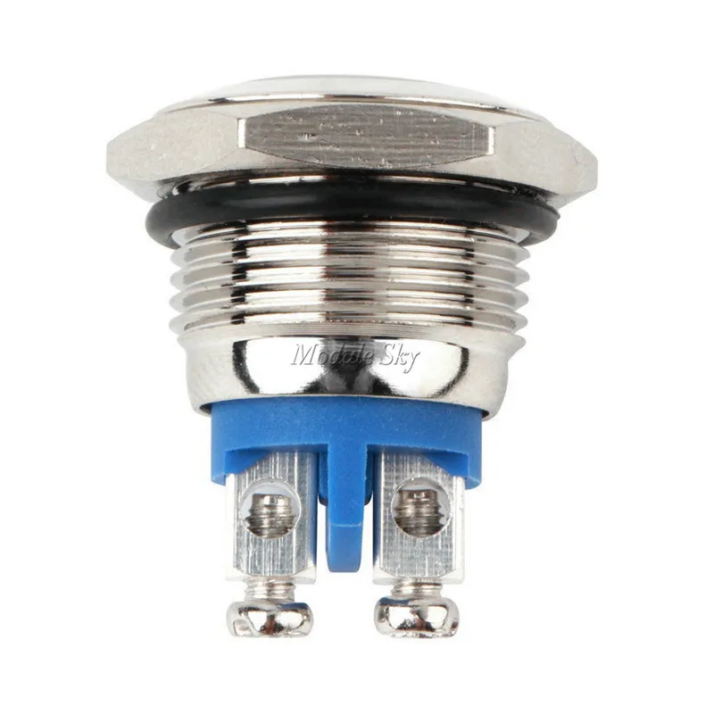 

16mm Anti-Vandal Momentary Stainless Steel Metal Push Button Switch Flat Top
