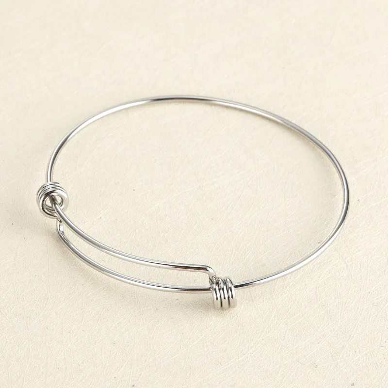 

5pcs/lot Newest Women Fashion Stainless steel Charms fine Bracelets Bangles without charms For DIY