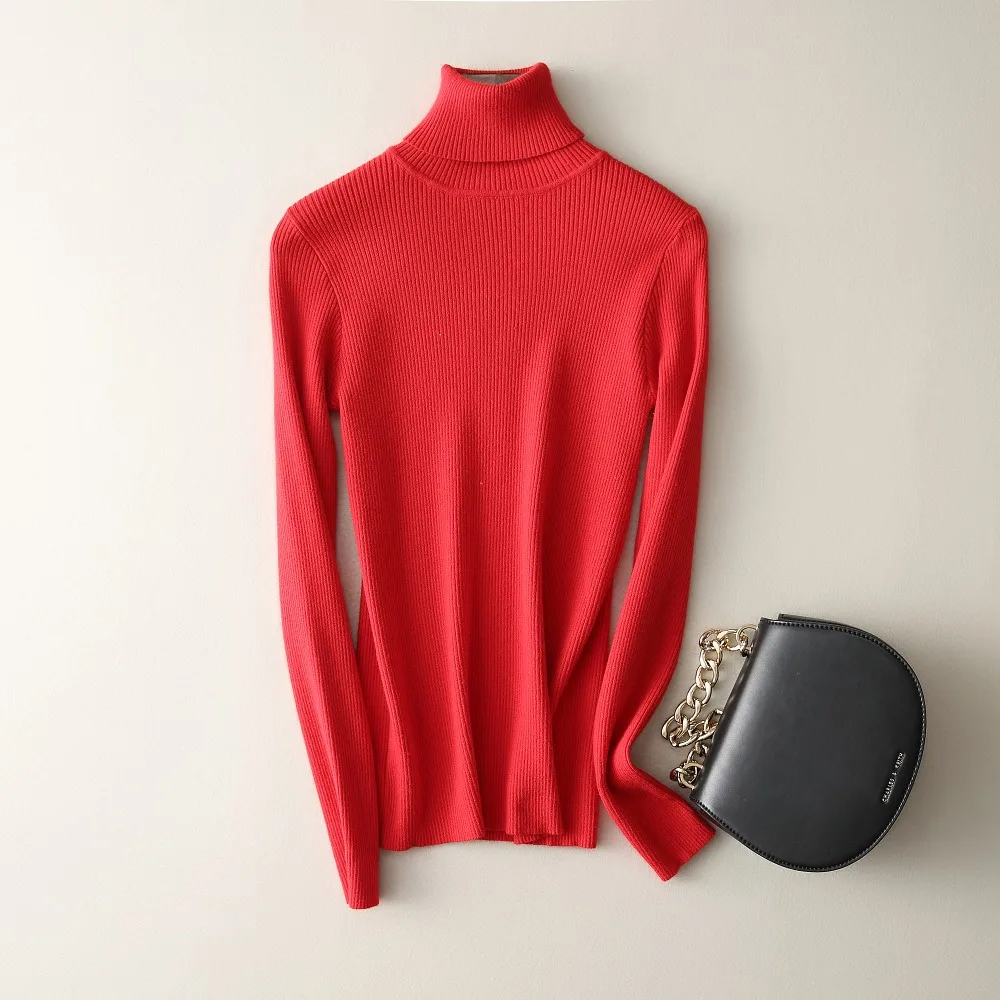GejasAinyu 2018Autumn Winter fashion Women Sweater New Turtleneck Pullover Cashmere sweater knitting pullover Sweater Tops Sweaters