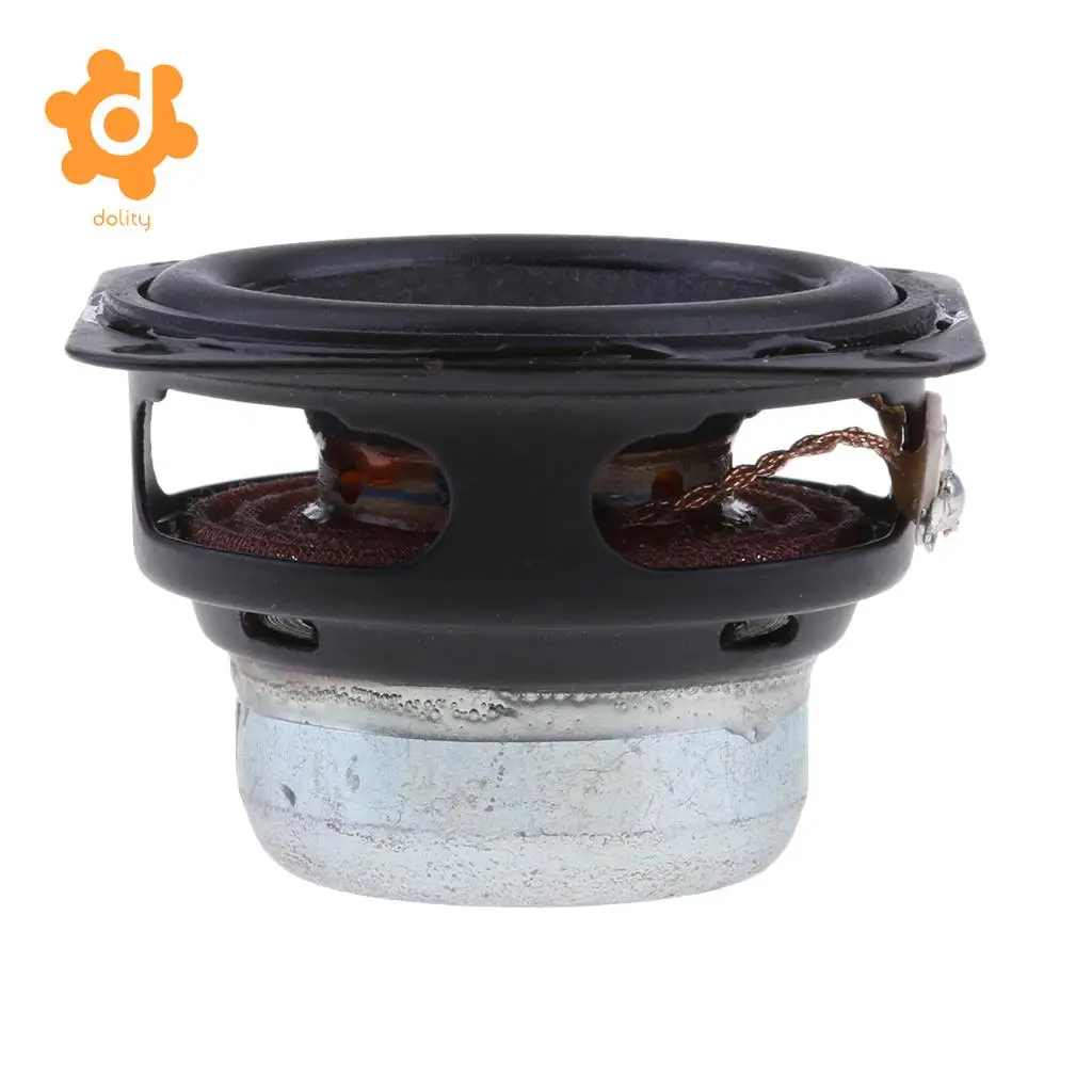dolity 40mm 4Ohm 6W Full Range Audio Speaker Square Loudspeaker Rubber Edge