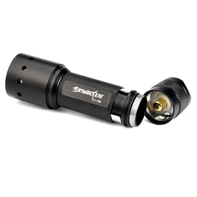 Tactical Zoomable 5-Mode XMLT6 LED Flashlight Torch Light+18650 &Charger powerful led flashlight rechargeable #4S4 (9)
