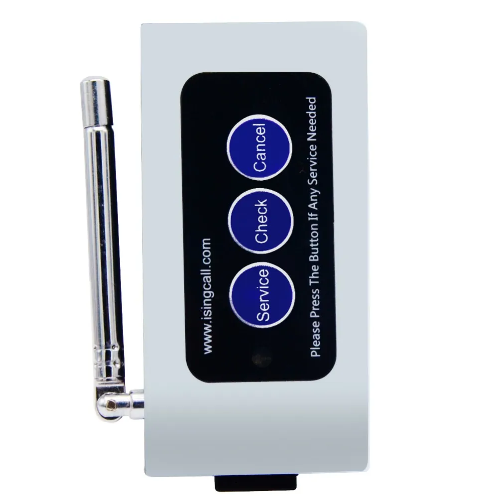 SINGCALL Wireless Table Service Button Wireless Paging System Can be Fixed on Table or Wall with Stable Performance APE830