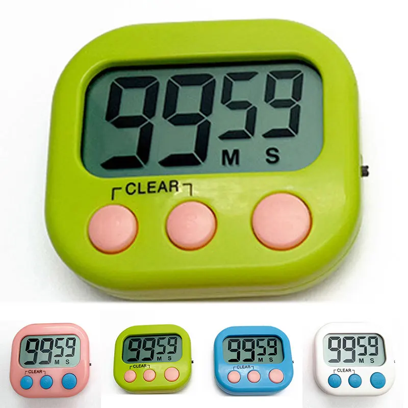 4-Color Magnetic LCD Digital Kitchen Countdown Timer Practical Cooking Timer Egg Soup Cooking Alarm Clock