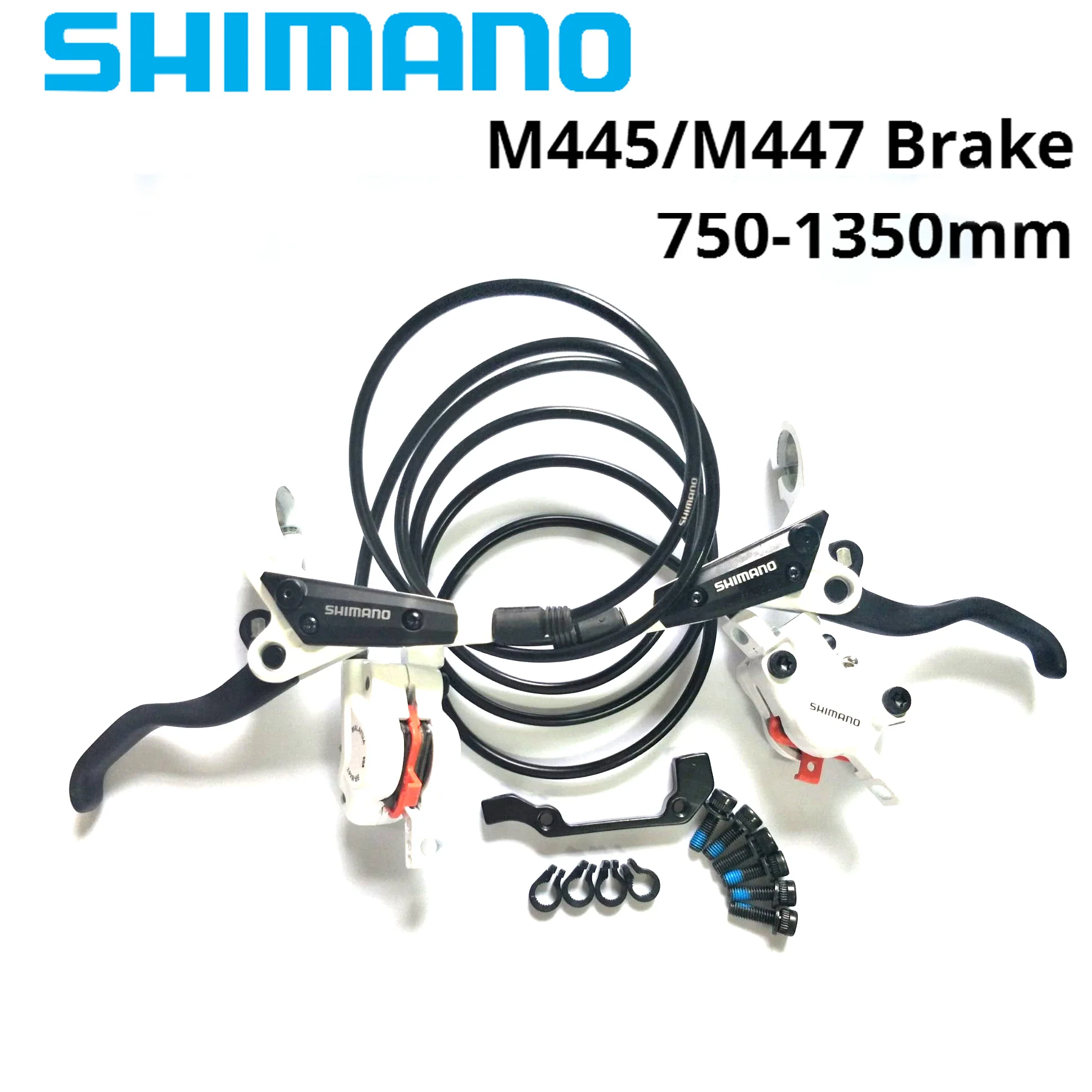 

Shimano MTB BR M445 M446 M447 brake Cycling Bike Bicycle Hydraulic Brake Sets Front and Rear Biking Parts White a pair HOT