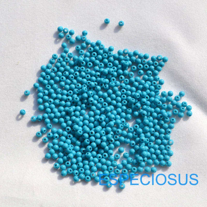 Petites perles en acrylique pour la fabrication de bijoux, 1000 pièces, perles d'espacement, multicolores, forme ronde, 3MM, accessoire de bricolage