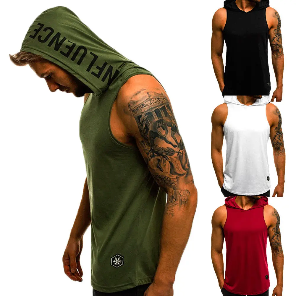 cotton sleeveless hoodie