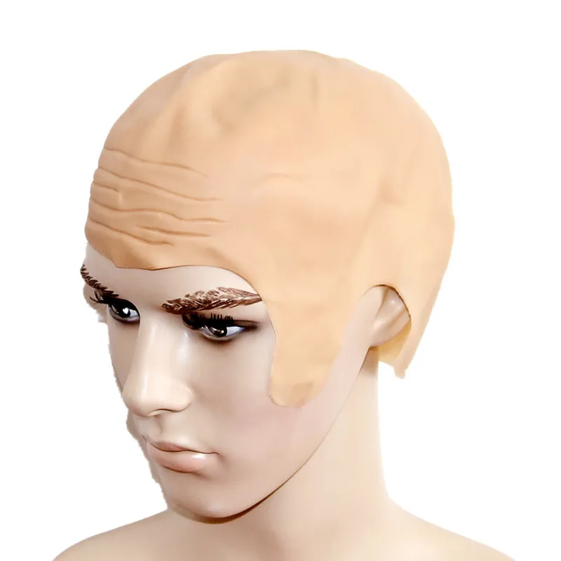 

New cosplay party -free shaved bald caps monk bald wig caps