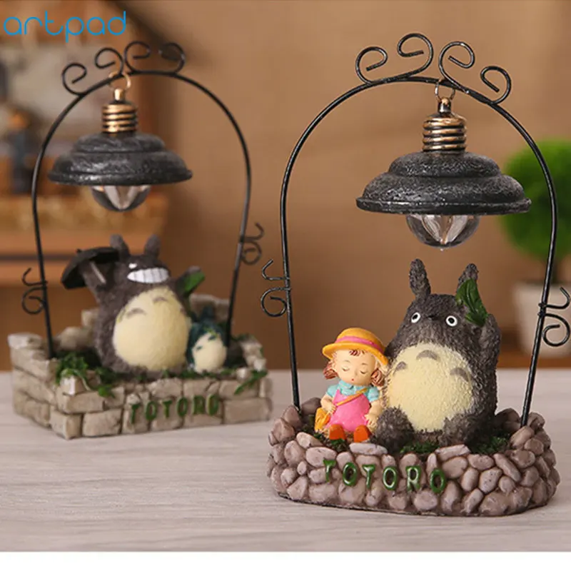 Miyazaki-Jun-Totorot-Doll-Ornaments-Night-Light-Zakka-Japanese-Groceries-Creative-Resin-Crafts-Study-Lamp-for