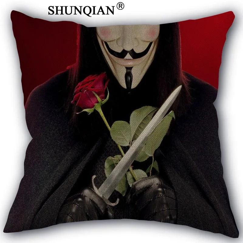Pillowcase V for Vendetta», накидка для подушки, изготовленные на заказ хлопковые Льняные декоративные подушки чехлы Чехол для текстиля стул размером 45*45 см с одной стороны A1017 - Цвет: Pillowcase