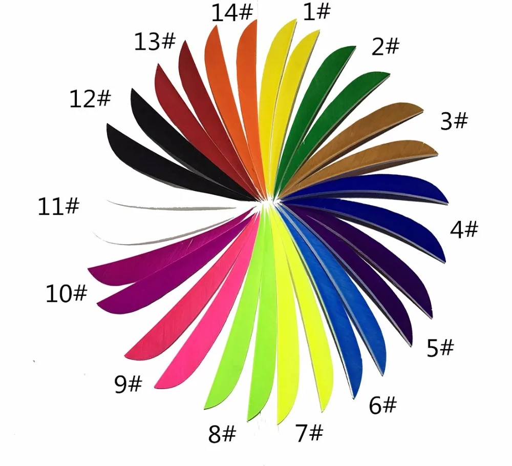 50 шт. 3/4/5 "Турция Fletching перо капли стрелка перо для DIY traditioal стрельбы из лука охота
