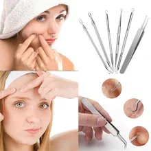 6 шт. набор инструментов для удаления угревой головки угревая сыпь инструмент для удаления дефектов кожи N20326 1102