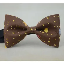 Коричневый капли дождя красивые галстук-бабочка подарок мужские аксессуары Галстуки свадебные галстук-бабочка жениха, галстуки ручной работы