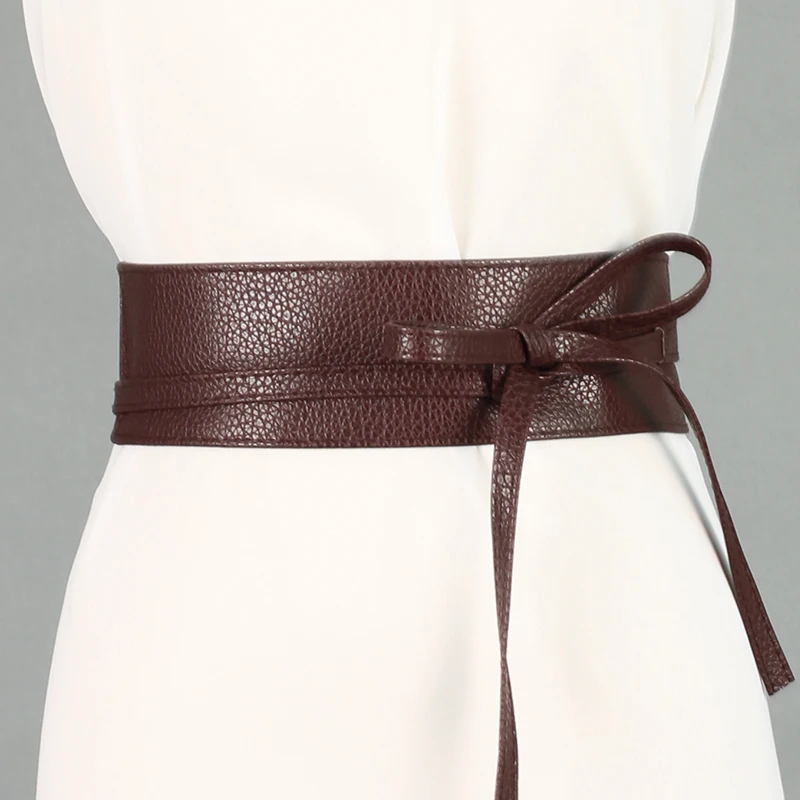 Женские ремни мягкой формы, кожаный пояс, Завязывающийся галстук-бабочка, Дамский Пояс вокруг талии, пояс в стиле бохо