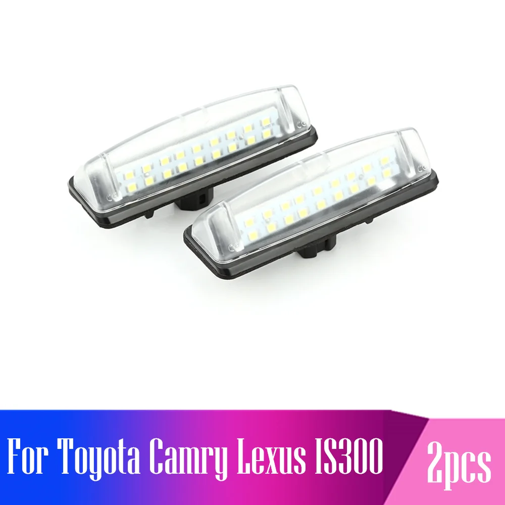 

Car LED License Plate Light 12V 18SMD Number Plate Lamp For Toyota Avensis Verso Camry Aurion Prius For Lexus IS200 LS430 GS300