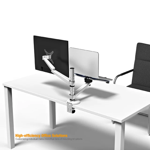 Perfect laptop Tablet PC desk support one more LCD Monitor