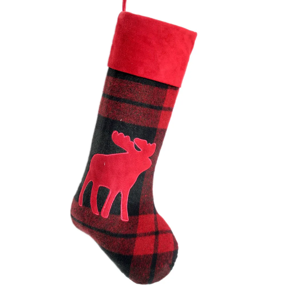 free shipping plaid body christmas stocking applique embroidery moose christmas sock in stockings gift holders from home garden on aliexpresscom - Moose Christmas Stocking free shipping plaid body christmas stocking applique embroidery moose christmas sock in stockings gift holders from home garden on aliexpresscom - Moose Christmas Stocking