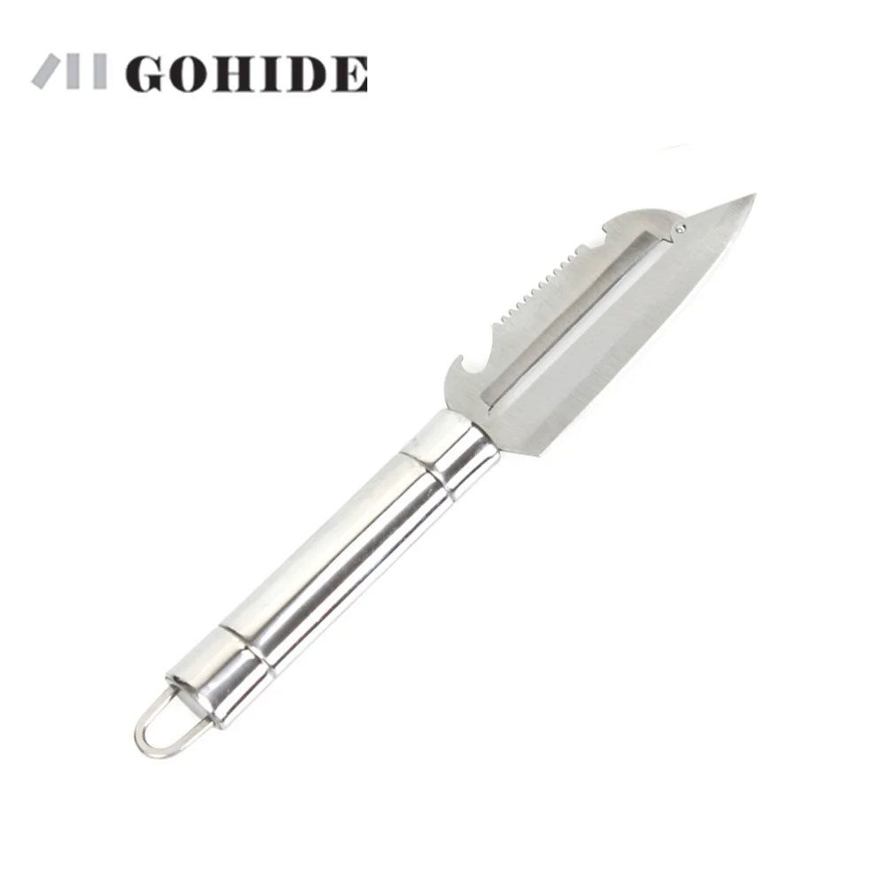 

GUHD Kitchen Knife Multi-functional Stainless Steel Multi-Purpose Knife Paring Knife Skin Planing Fish Scales Knife Peeler