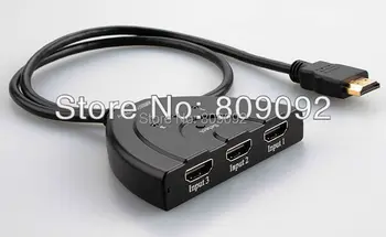 

3 Port 1080P 3D HDMI AUTO Switch Switcher Splitter with Cable 3 Input 1 Outpot