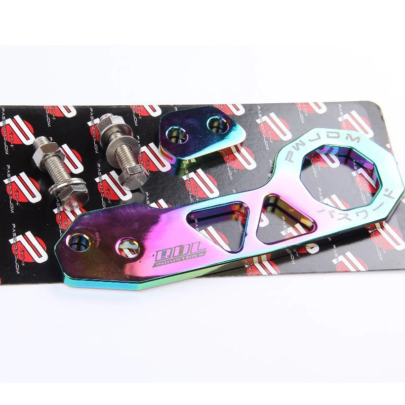 Jqтюнинг шаг JDM Neo Chrome задний буксировочный крючок Подходит для Honda Civic Integra RSX Jazz XC
