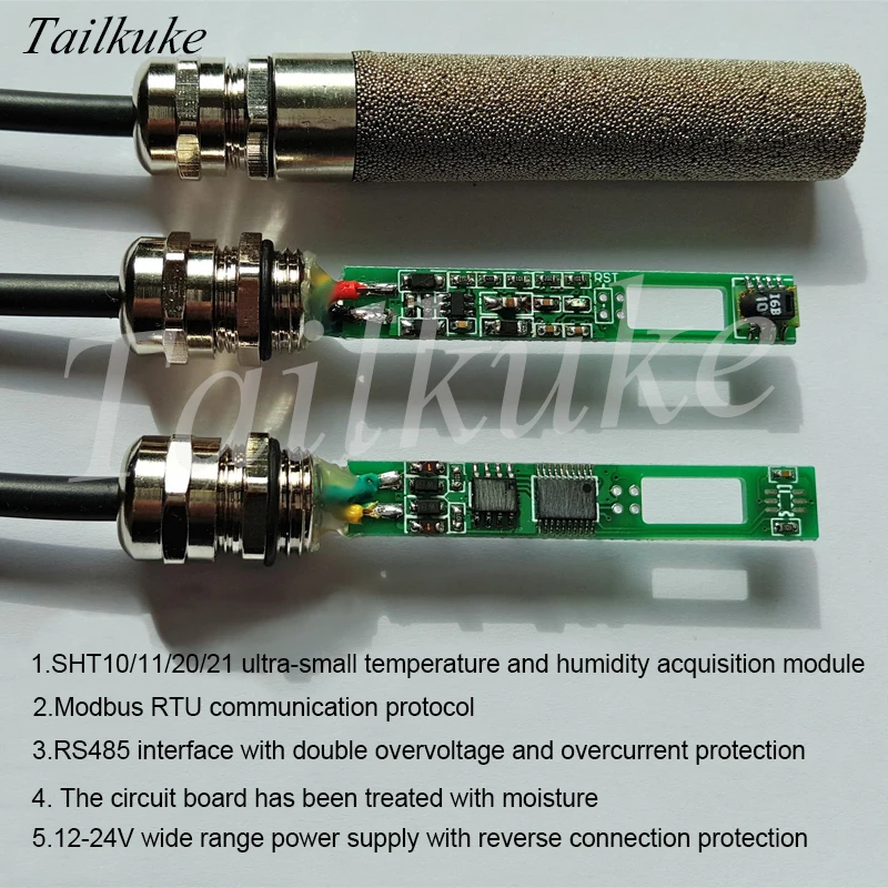 

Temperature and Humidity Sensor SHT10 Acquisition Module Modbus RTU RS485