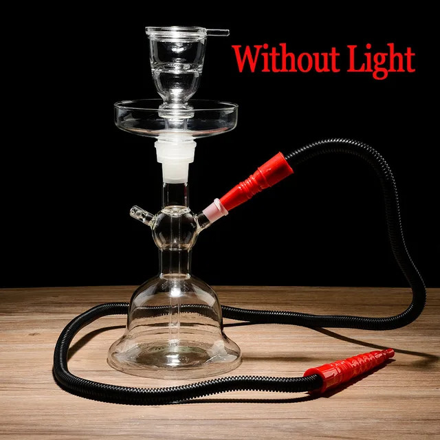 Russian Style Glass Hookahs Shisha Pipe Hookah for Smoking Multicolor LED Shicha Hookah Chicha