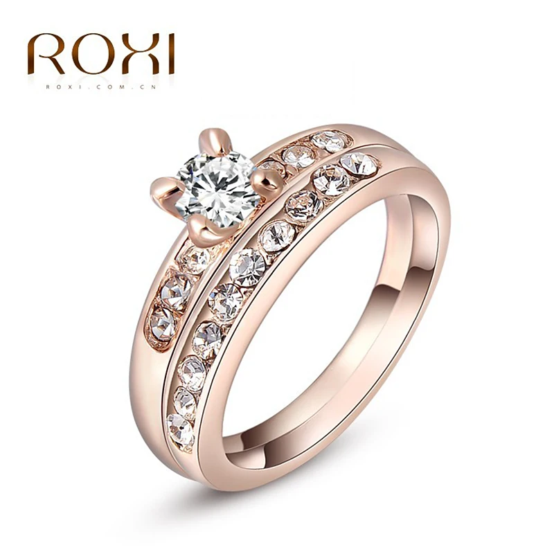 Roxi Ring Set Classic Genuine Austrian Crystal Rings For Women