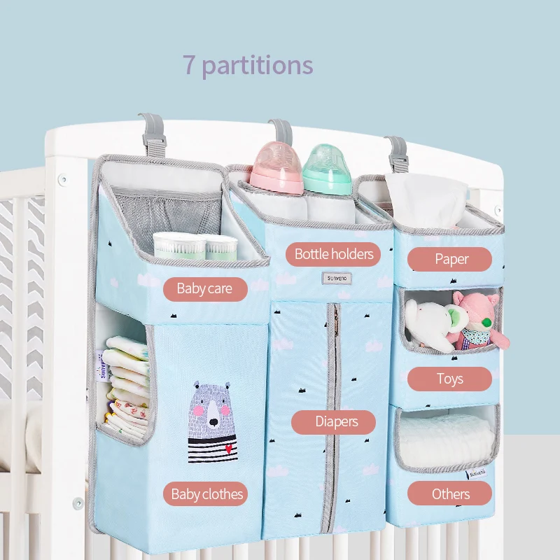 Cena Sunveno Baby Storage Organizer szopka wisząca torba do przechowywania Organizer do wózka dla niemowląt Essentials zestaw pościeli torba do przechowywania pieluch