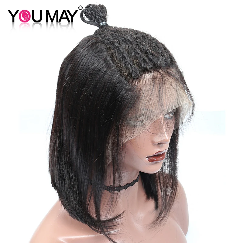 

Straight bob Short Human Hair Wigs Brazilian 150% 13x6 Pre Plucked Lace Front Human Hair Wigs For Women You May Remy Hair