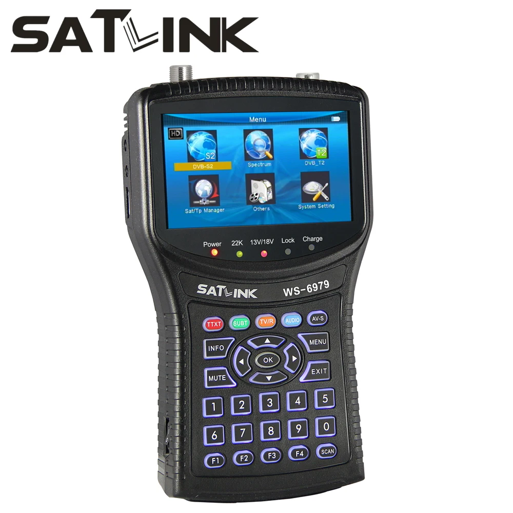 Satlink Ws6979 Digital Satellite Finder Dvbs2 Dvbt2 Mpeg4 Hd Combo