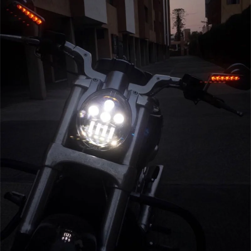 

2017 LED HEADLIGHT Motorcycle Aluminum Headlight For Harley V Rod VROD VRSCA VRSC V-Rod Muscle, CVO V-Rod Lights