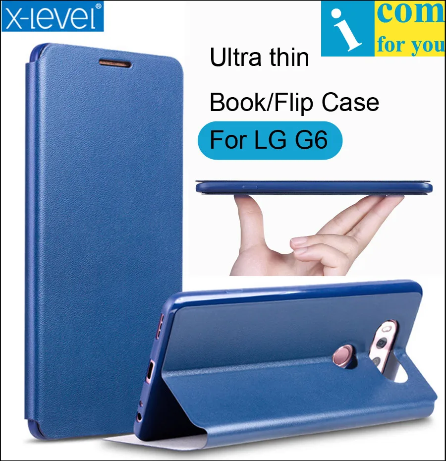 

X-Level Book Leather TPU Flip Case Cover For LG G6 X Level Fibcolor Ultra thin Wallet Coque Funda