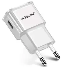 

Ingelon Fast Charger Adaper For Samsung galaxy S6 Fast USB Charger 5V/2A Wall Adapter EU Plug 1 meter Cable For iphone se 6s 7 8