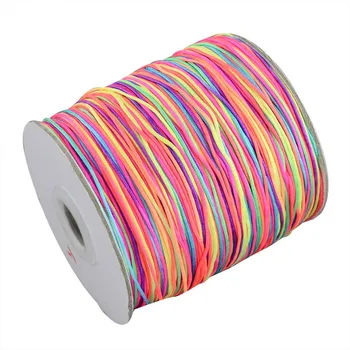 

300m/roll 1mm Colorful Chinese Knot Macrame Rattail Jewelry Thread Round Nylon Cord String for DIY Bracelet Braided Making