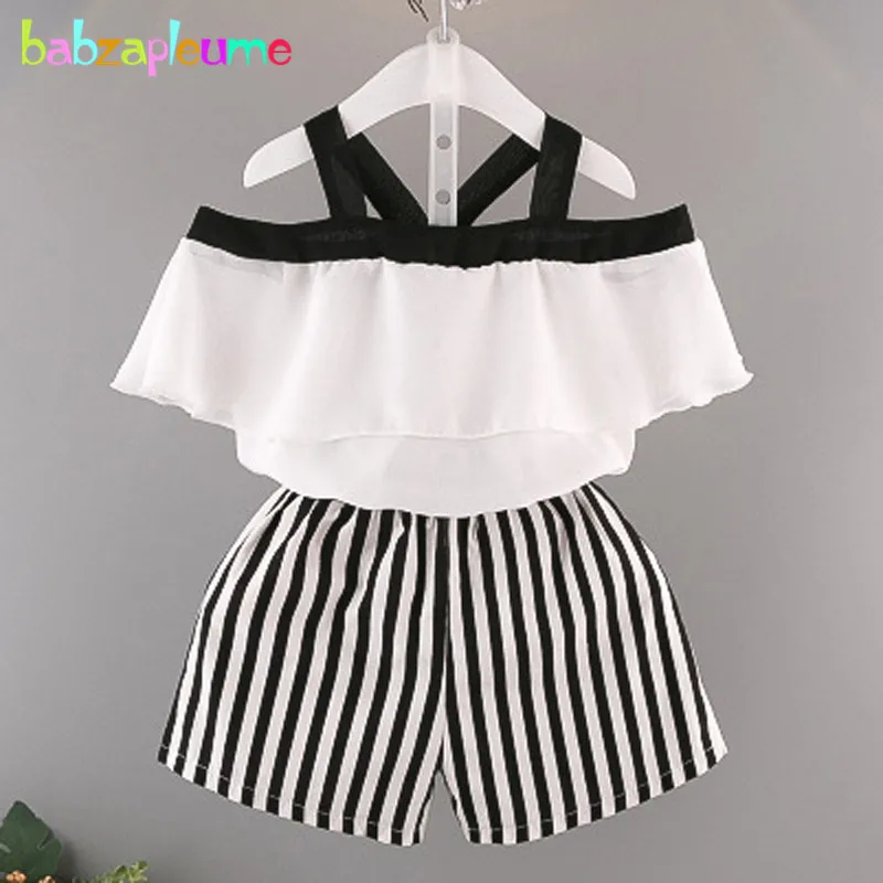 2 шт. детские футболки и шорты в полоску на возраст 6 лет|shorts clothing|clothing fashionclothing sets |