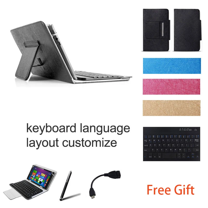 

10.1 inch UNIVERSAL Wireless Bluetooth Keyboard Case for Irbis TZ172 Keyboard Language Layout Customize