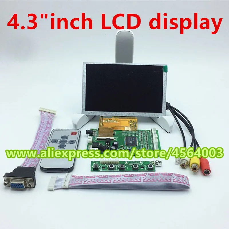 

5 inch for Raspberry pi universal LCD Controller board PC Monitor driver board VGA AV Cable dvd automotivo display panel