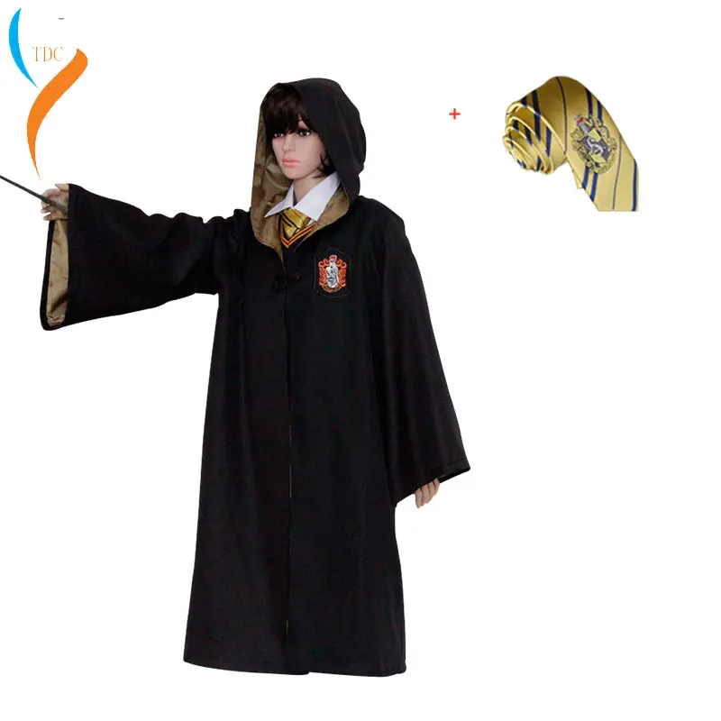 

Harri Potter Robe Cape Cloak Gryffindor/SlytherinRavenclaw/Hufflepuff Robe Cosplay Costumes Kids Adult for Hermione Ron cosplay