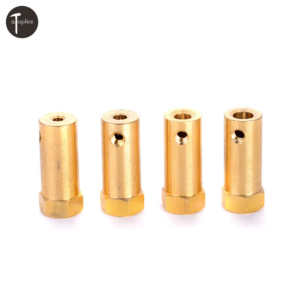 Atoplee 1pc 3/4/5/6mm Coupler Brass Extended Flexible Shaft Hex Coupling Coupler Motor Connector