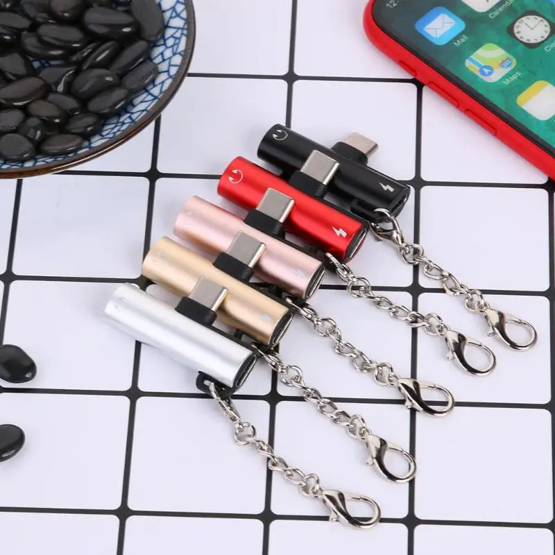2 в 1 Тип C до 3 5 мм разъем для зарядки наушников конвертер USB аудио адаптер Type