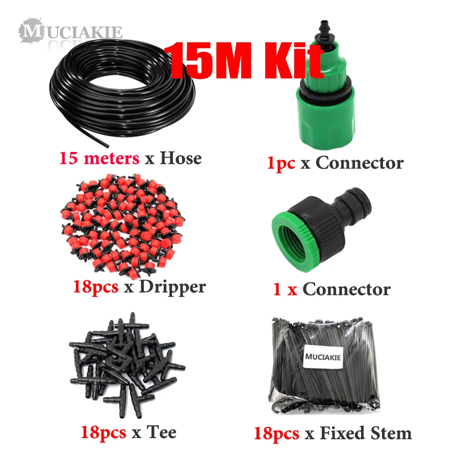 Drip Irrigation System Micro Drip Watering Kits with Adjustable Drippers