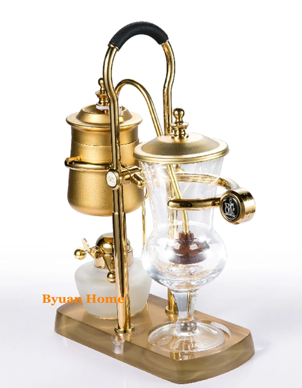 Classic gold/silver hourglass water drop Royal balancing siphon coffee