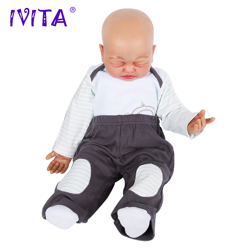 

IVITA 56cm Silicon Baby Dolls Newborn Baby Doll Reborn Babies Silicone Doll Child Inner Stainless Steel Skeleton Moveable Doll