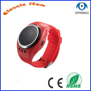 

Smart bluetooth bracelet with bluetooth speaker download app in the phone to synic bluetooth in the watch good for outdoor ride