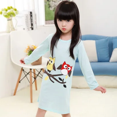 Одежда От 3 до 12 лет Новинка года, осенне-летняя стильная ночная рубашка для девочек детская одежда для сна для девочек детская одежда принцессы для девочек - Цвет: style 3
